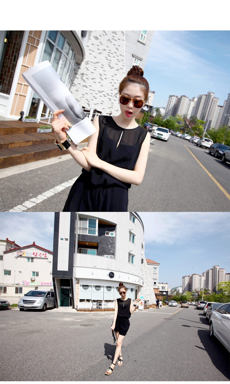 Chiffon shorts new pattern Spring and summer easy Korean version Conjoined