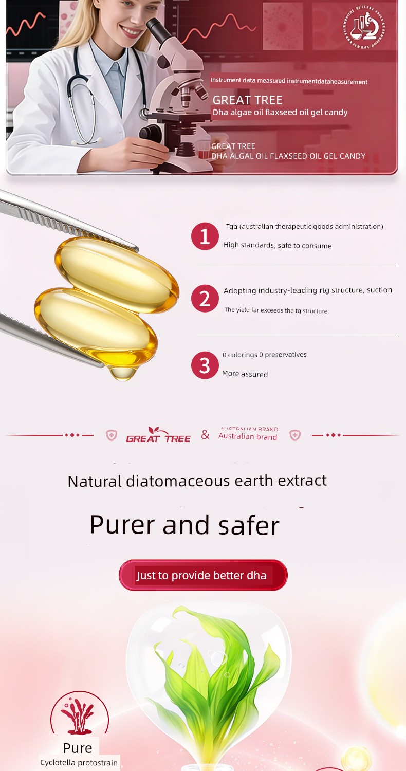 Australian Dha Algae Oil and Flaxseed Oil Soft Capsules for Pregnant Women, Suitable for the Entire Pregnancy and Lactation Period, Official Flagship Store — 6
