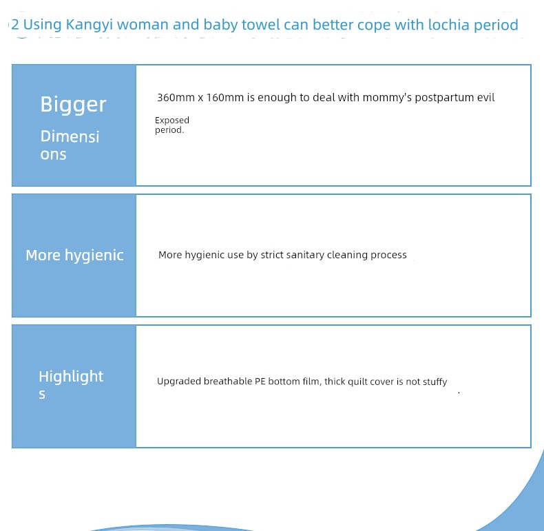 Kangyi Mummy Baby Maternal and Infant Dual Purpose Sanitary Napkin Maternal Postpartum Confinement Special Pregnant Women Lochia Maternal and Child Towel — 3