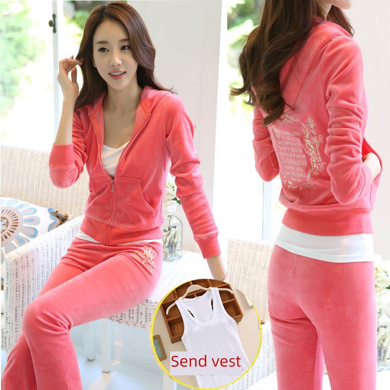 velvet Spring, autumn and winter Self-cultivation casual clothes Sports suit
