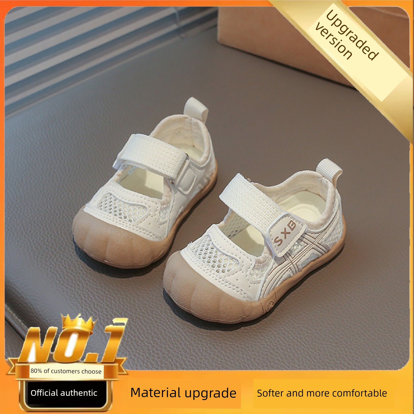 British Baby Girl Sandals 2 Years Old 2026 Summer New Style Girls' Soft-Soled Boys' Baby Mesh Sports Shoes Functional Shoes — 3