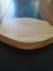 Thickened oak solid wood place horn plate base round casserole tray with ears anti-scalding table mat restaurant commercial