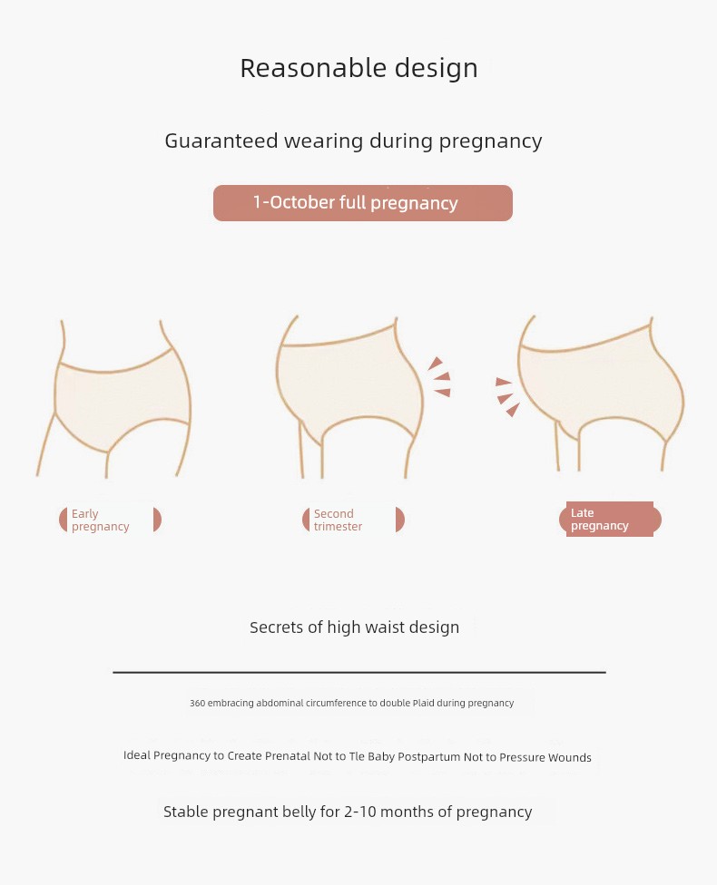 Pregnant Women's Underpants Ice Silk Seamless Purified Cotton Crotch Plus Size 100.00kg Special Underwear for Early and Late Pregnancy Thin — 4