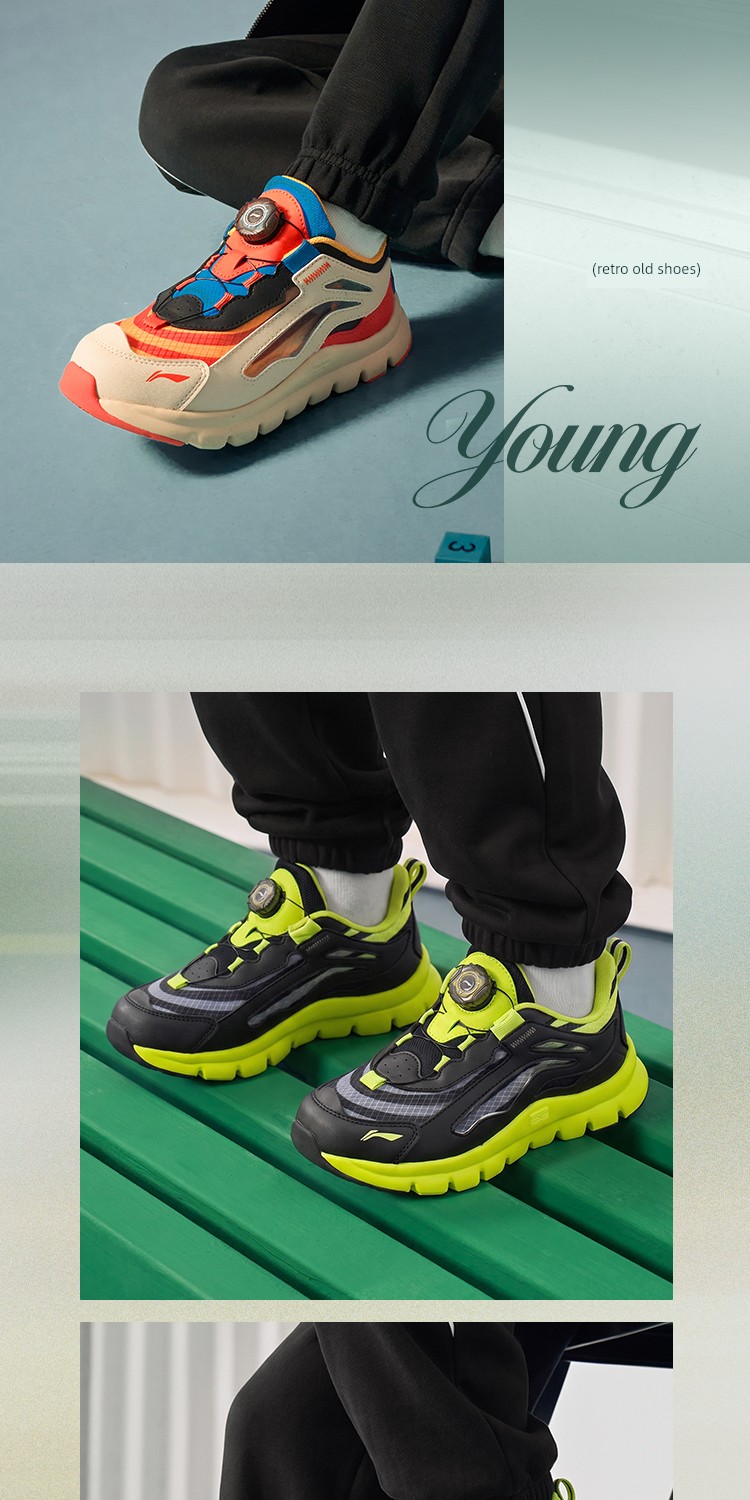 Li Ning Rotate Button Little Girl Autumn Children's Shoes — 11