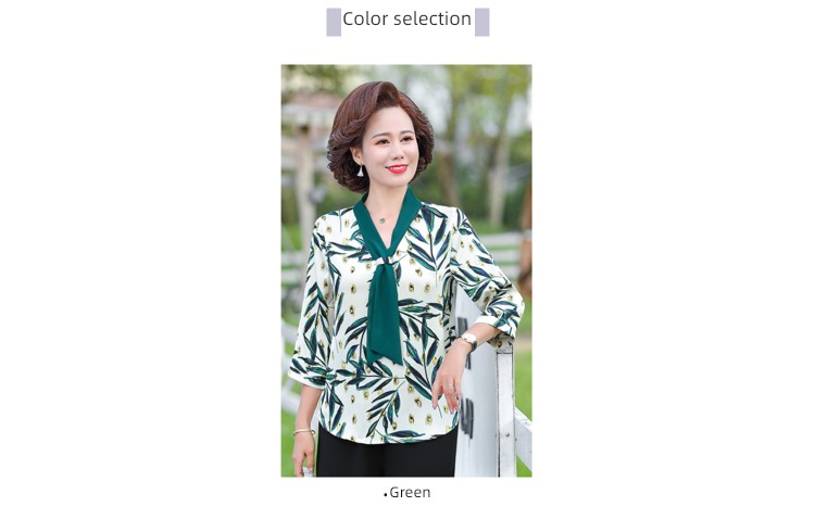 mom Foreign style Chiffon middle age female jacket Two summer wear