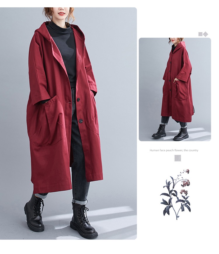 Autumn and winter easy leisure time temperament Over the knee have more cash than can be accounted for Windbreaker
