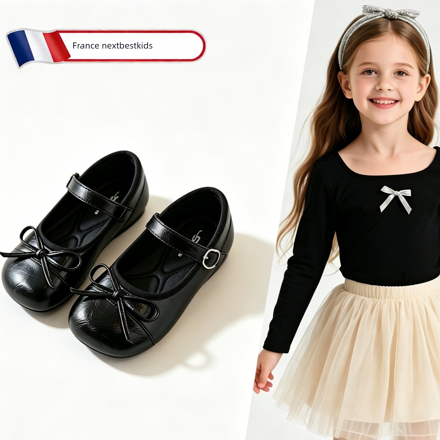 Girls' Princess Black Leather Shoes 2026 Autumn New Fashion Stage Shoes for Little Girls, Soft-Soled Single Shoes for Young Children