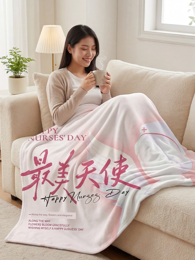 2026 New Creative Souvenir Gift Box with Air-Conditioning Blanket for Nurses' Day, Gift for Female Nurses, Doctors, and Medical Staff