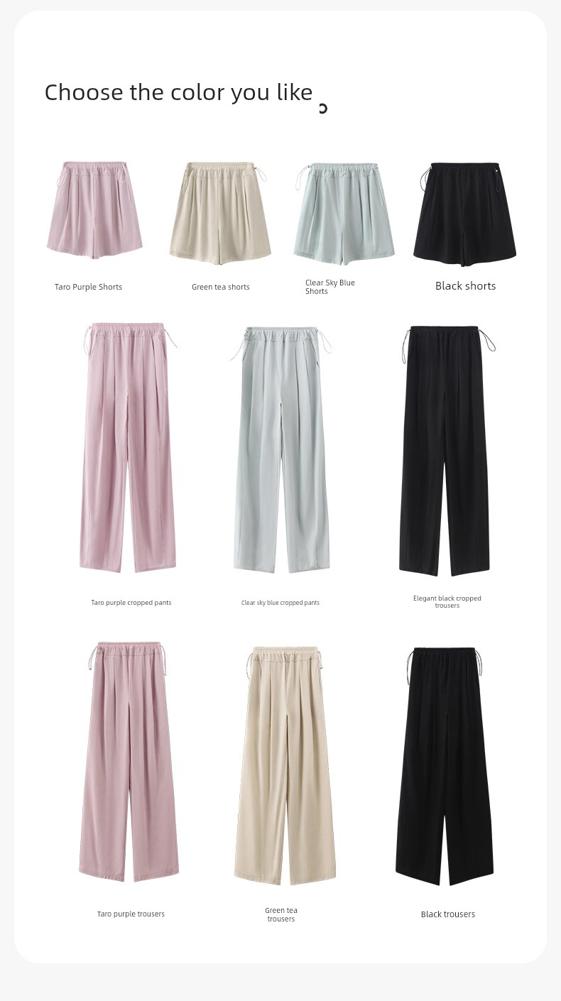 Maternity Pants Summer 2026 New Style Without Belly Support Ice Silk Casual Wide-Leg Pants Yamamoto Long Pants for Petite Women Spring and Summer — 27