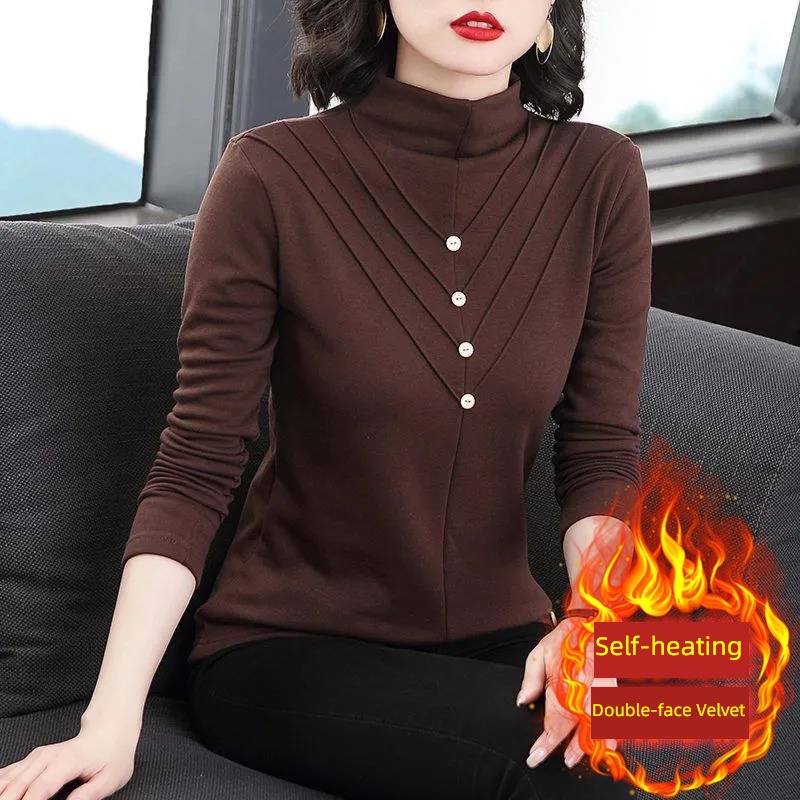 Autumn and winter Long sleeve T-shirt middle age Mother dress Undershirt