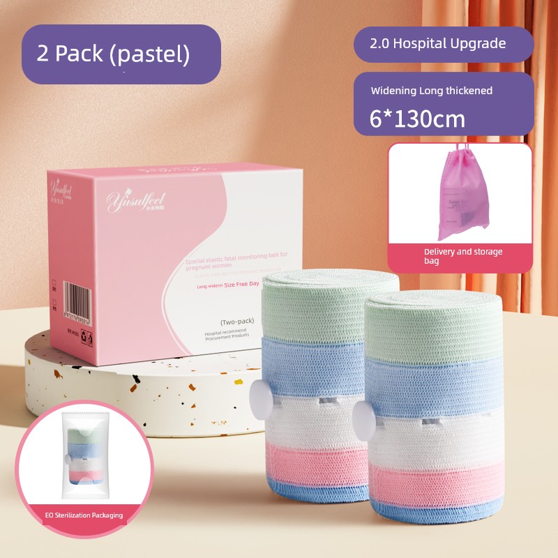Hospital, Same Section Two Widened Fetal Heart Monitoring Belts for Prenatal Examination — 6