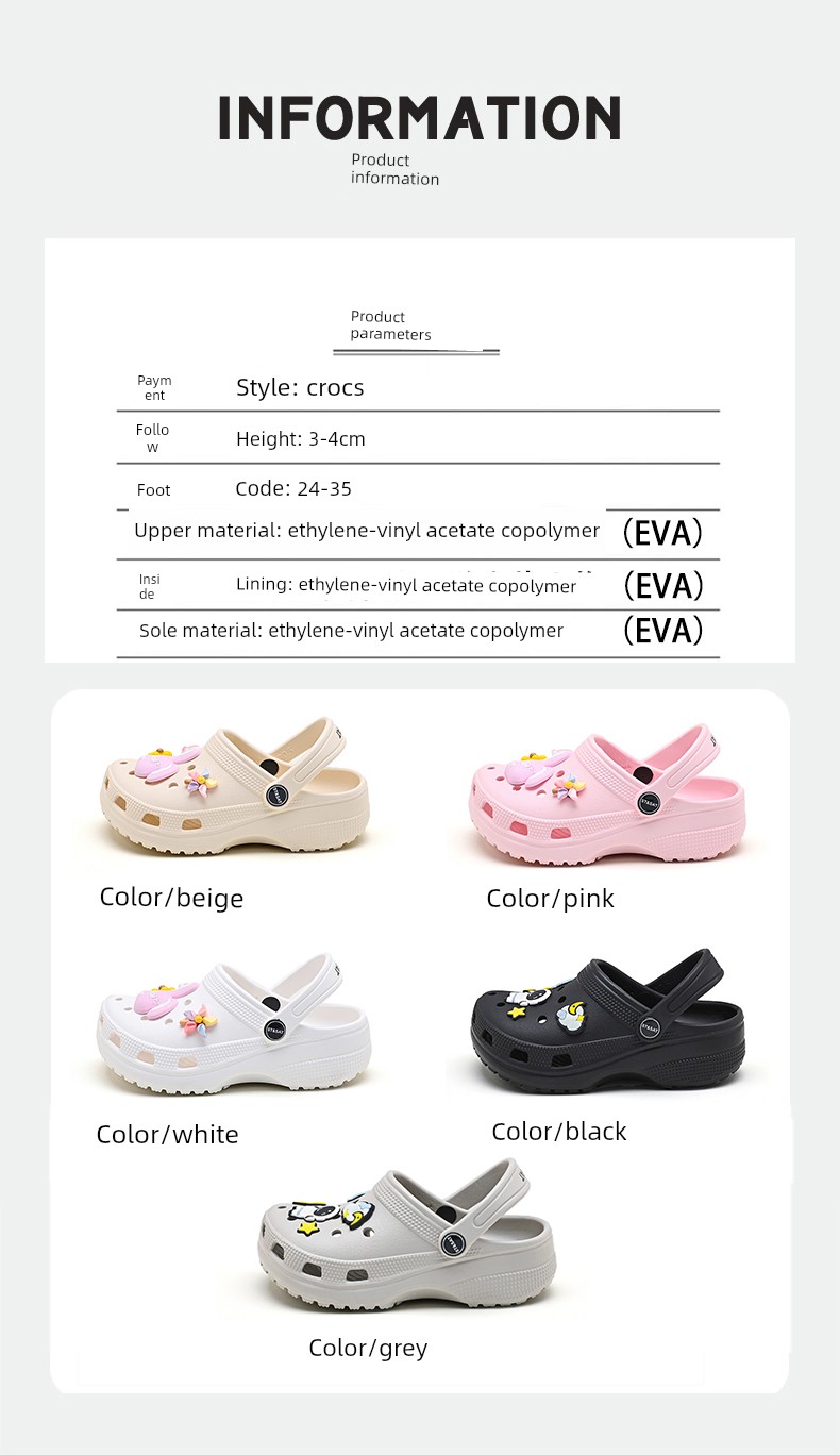 Saturday Kids' Shoes Children's Clogs Girls' Two-Way Wear Sandals Summer New Outdoor Casual Beach Sandals — 3