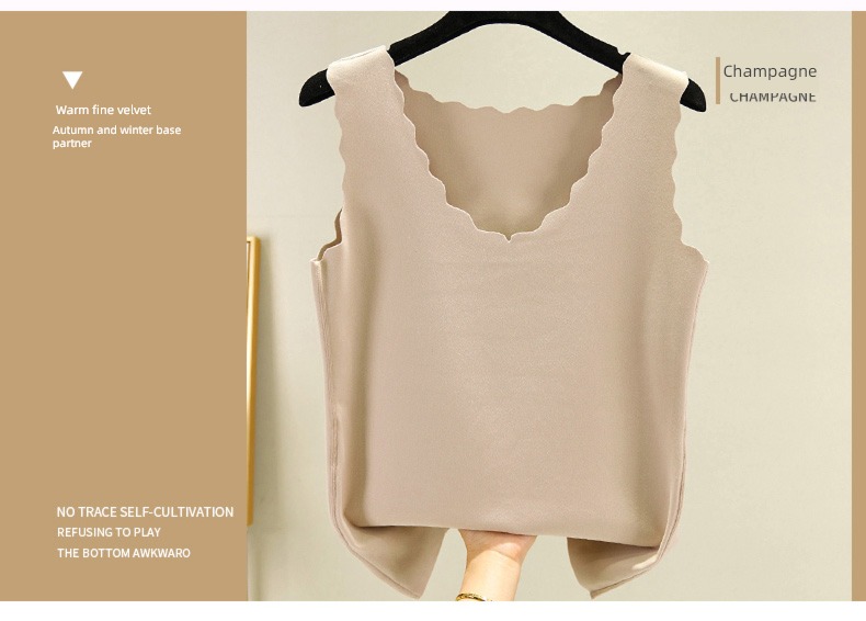 Double faced velvet Self heating Self-cultivation pure cotton Undershirt vest