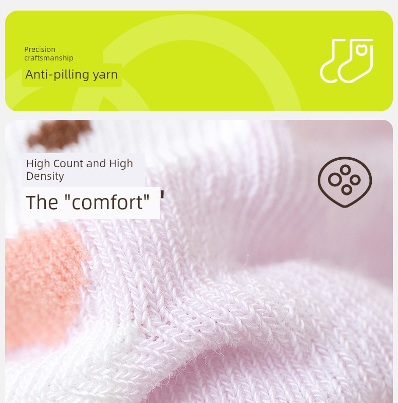 [100% Cotton] Girls' Socks, Summer Thin Pure Cotton Breathable Mesh Socks, Kidsren's Socks for Girls, Autum Baby Socks — 8