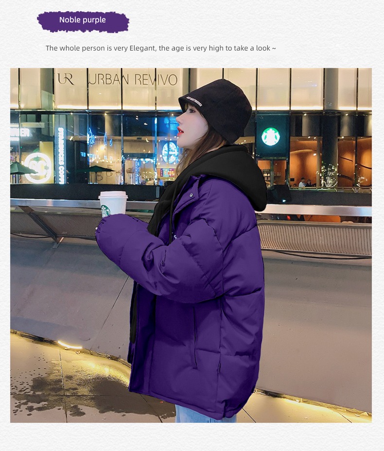 over size Bread clothes have cash less than that is registered in the accounts down cotton-padded clothes Cotton female 2022 new pattern tide Autumn and winter loose coat thick cotton-padded jacket