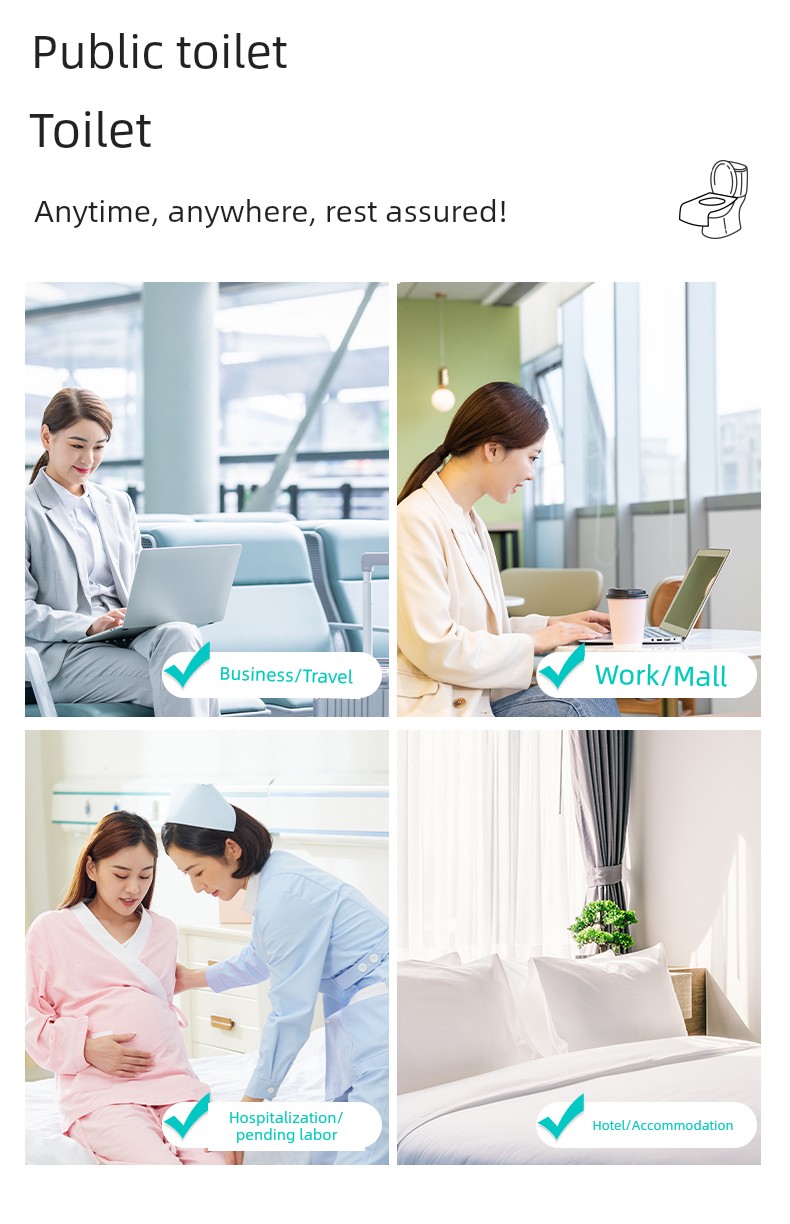 Disposable Toilet Seat Covers Individually Packaged for Pregnant Women, Hotels, Travel, and Portable Use Without Adhesive Removal — 4