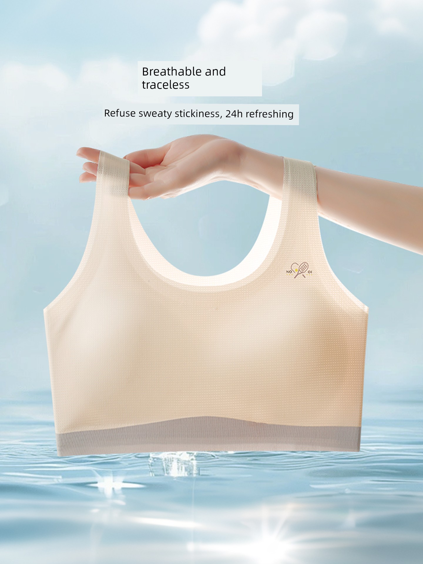 Nanjiren Fixed-Cup Girls' Underwear for Development Period, Student Bras for 8-16 Years Old Adolescent Girls, Breathable Small Vest — 4