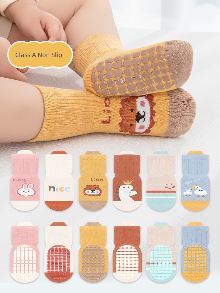 Baby Spring and Autumn Pure Cotton Toddler Compartment Socks Drying