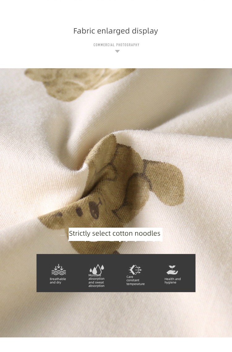 female spring and autumn pure cotton Big size 200 Jin Advanced sense pajamas
