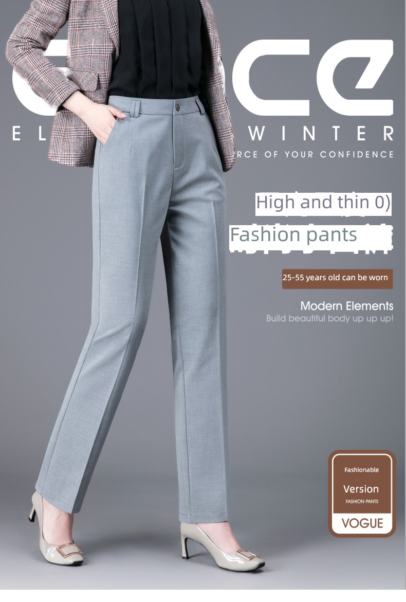 ma'am Plush middle age mom spring and autumn Suit pants