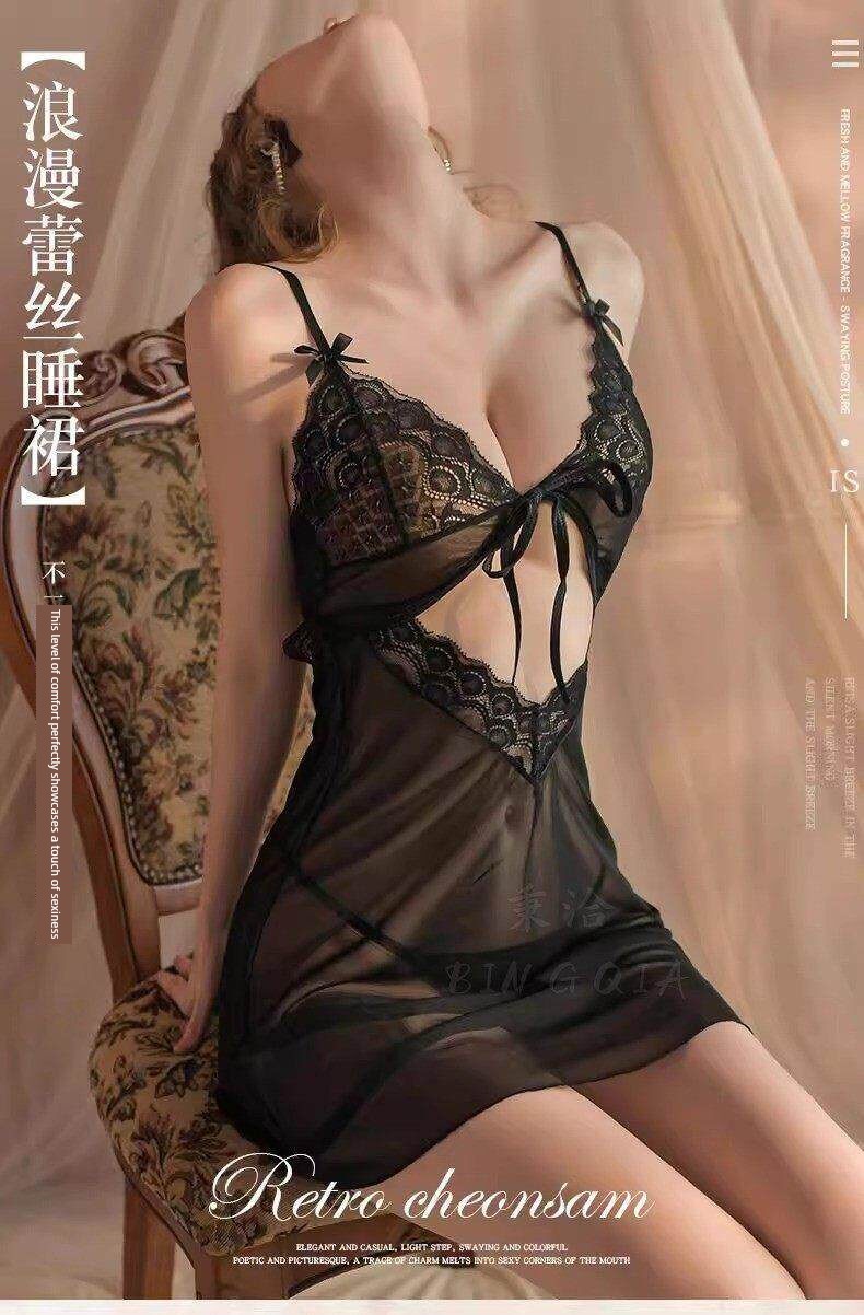 Sexy and Fun Sleepwear, Abstinence-Style Plus-Size Lace Camisole Nightdress, Abstinence-Style 2026 New Style, Mood-Enhancing and Fun Lingerie for Women — 2
