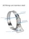 304 stainless steel clamp throat clamp clamp clamp clamp clamp water pipe gas pipe tightening clamp fixing clamp clamp ring