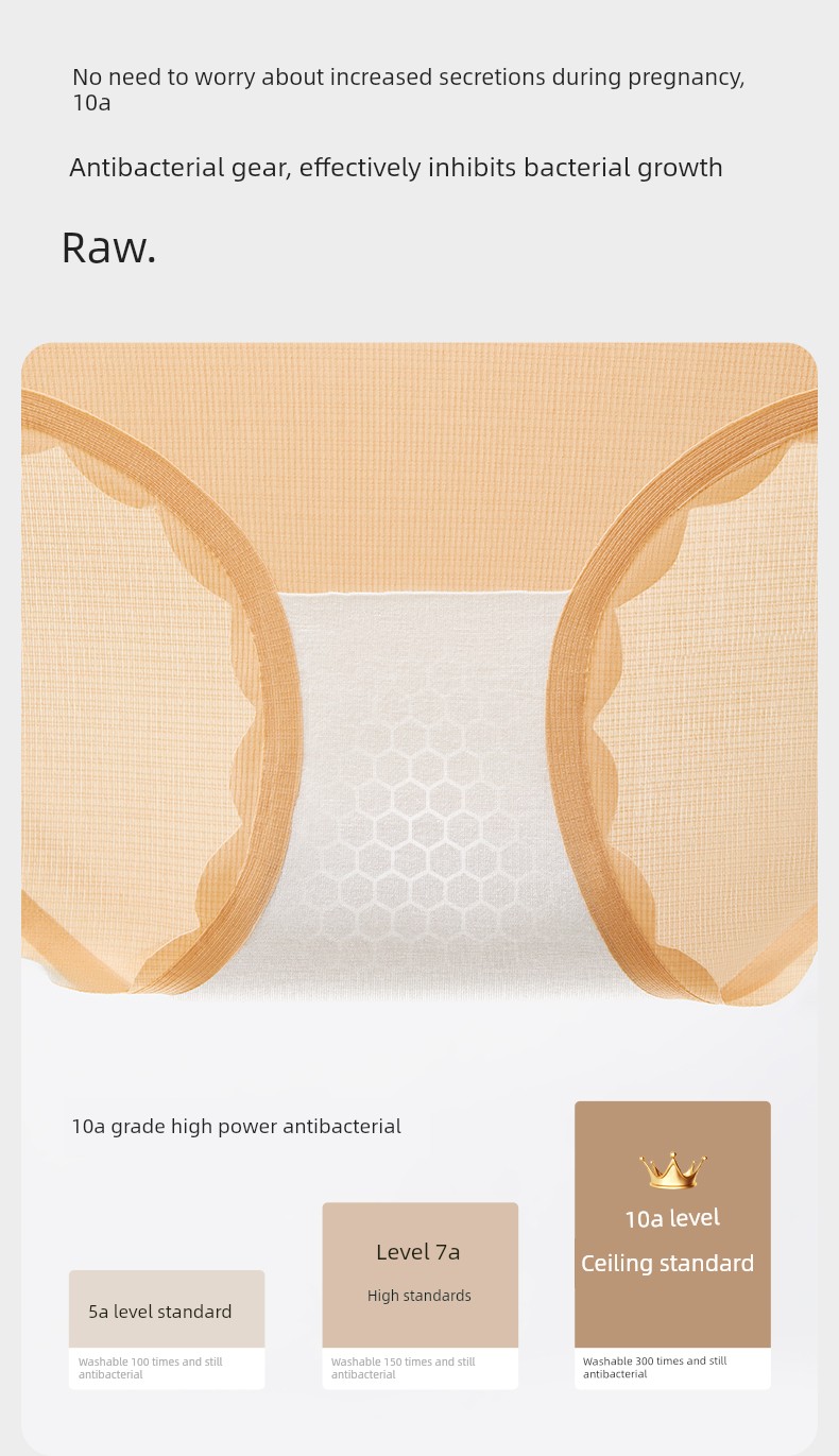 October Crystal Maternity Underwear Invisible Low-Waist Antibacterial Postpartum Lightweight Breathable Ice Silk Pants for Early, Mid, and Late Pregnancy — 13