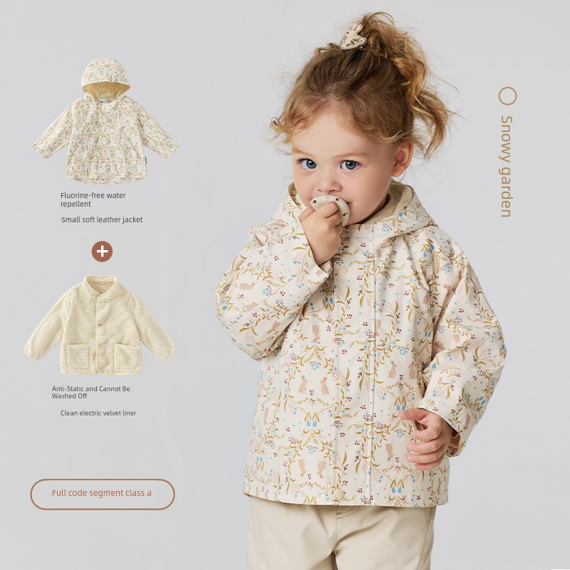 [Courage Soft Leather] Mini Bala Boys and Girls Children's Jacket Water-Repellent Plush Inner Lining Three-In-One 2026 Autumn — 5