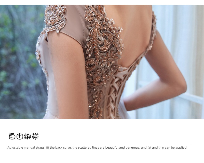 2022 new pattern Celebrity senior heavy industry Evening dress