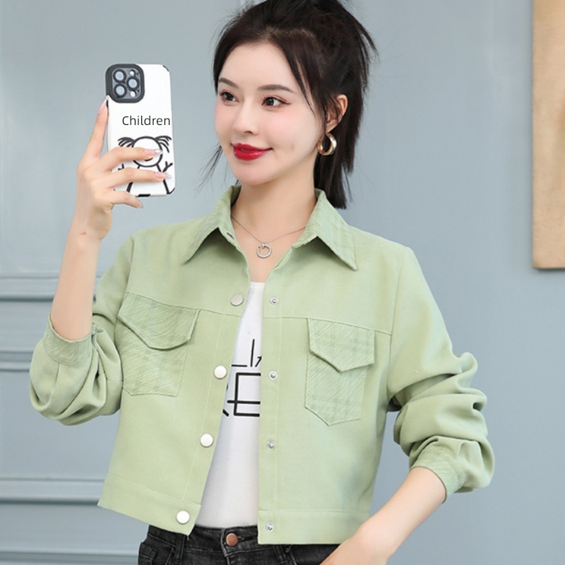 fashion spring and autumn Color matching ma'am leisure time Jacket Blazer
