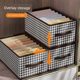 Clothing storage box houndstooth folding artifact storage box wardrobe sorting box fabric box clothing drawer type