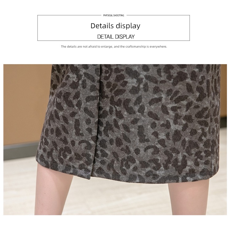 this year popular European goods Leopard Print Well done! unique skirt