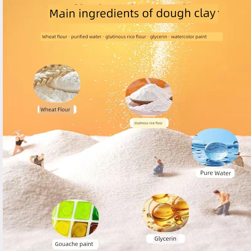 Intangible Cultural Heritage Dough Sculpting Handmade Dough DIY Student Clay Plasticine 30g 50g 500g Vacuum-Packed Plasticine