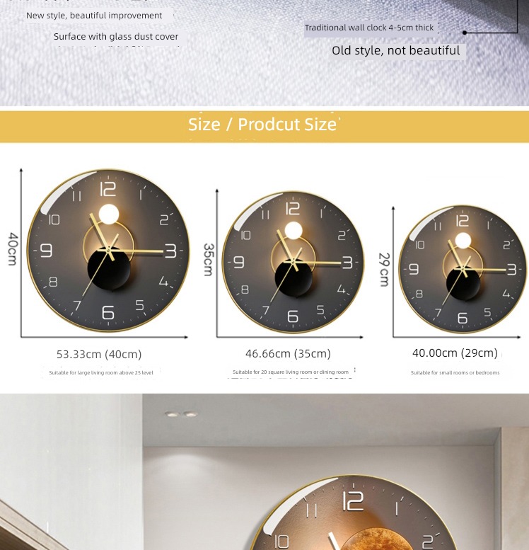 Light luxury modern originality pocket watch bedroom decorate Clock