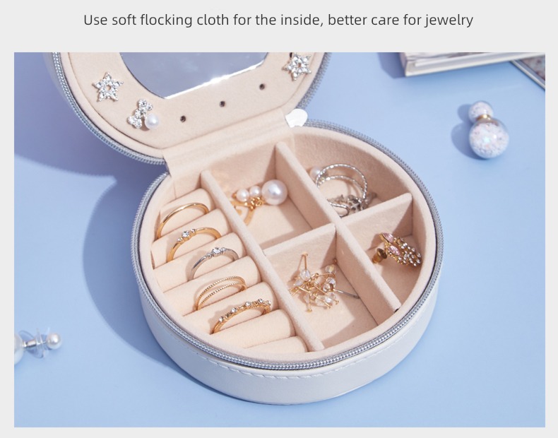 Portable Ear Studs Earrings the republic of korea Ins wind Jewelry box