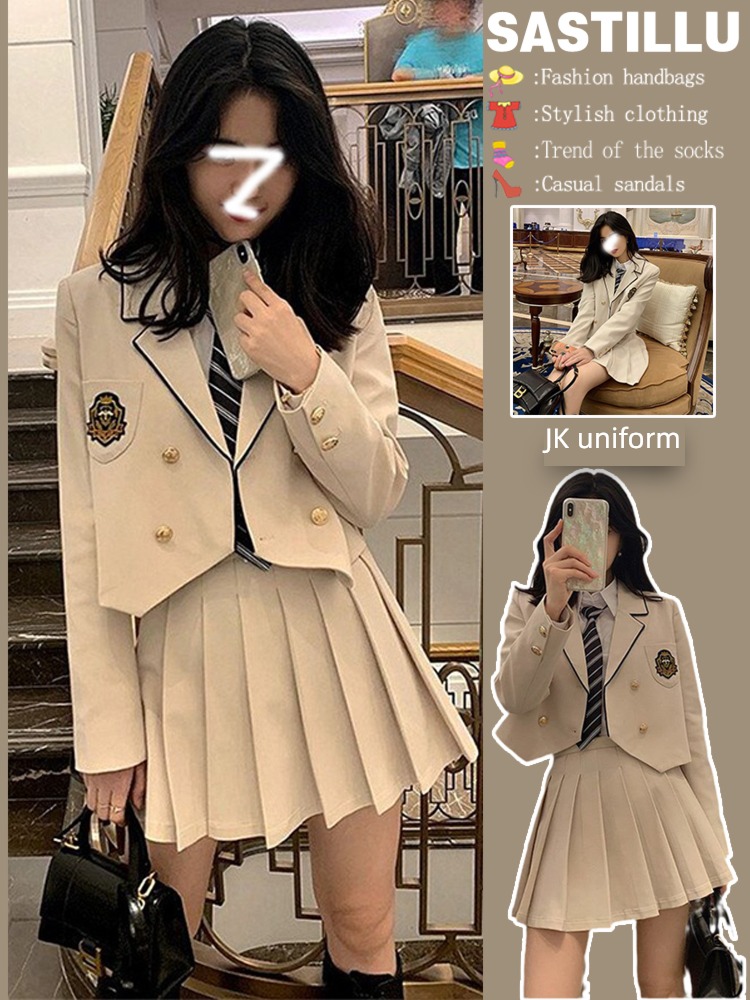 Early autumn Women's wear Wear Academic atmosphere Pleated skirt JK uniform