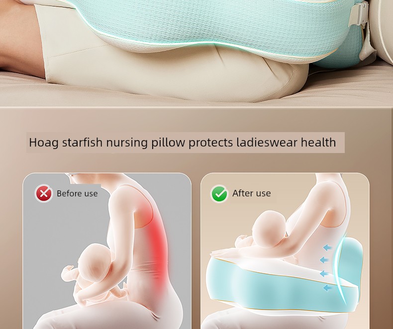 Hoag Nursing Pillow Newborn Feeding Aid for Direct Feeding, Sitting Feeding, Cuddling, Waist Support Cushion, Breastfeeding Pillow — 13