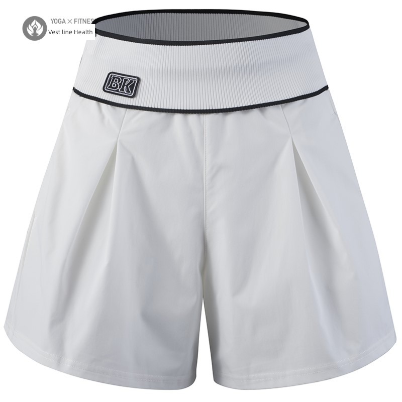 female High waist Show thin Fake two yoga motion shorts