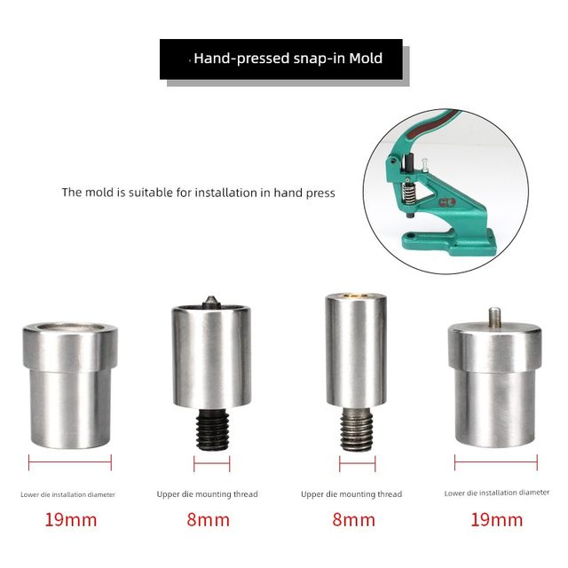 Metal four-fold snap mold 831 633 665 8050 Hand press four-fold snap mold hand-matched