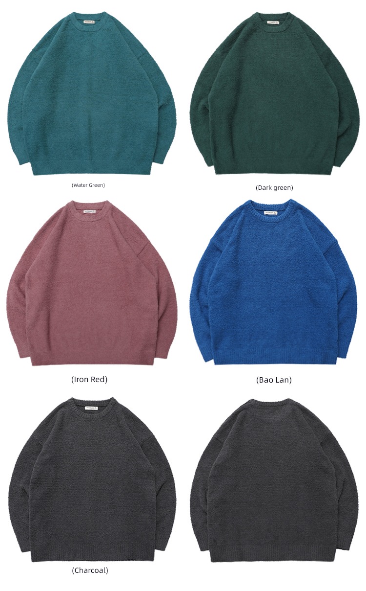 tide Soft waxy texture Round neck Casual and versatile Condom sweater