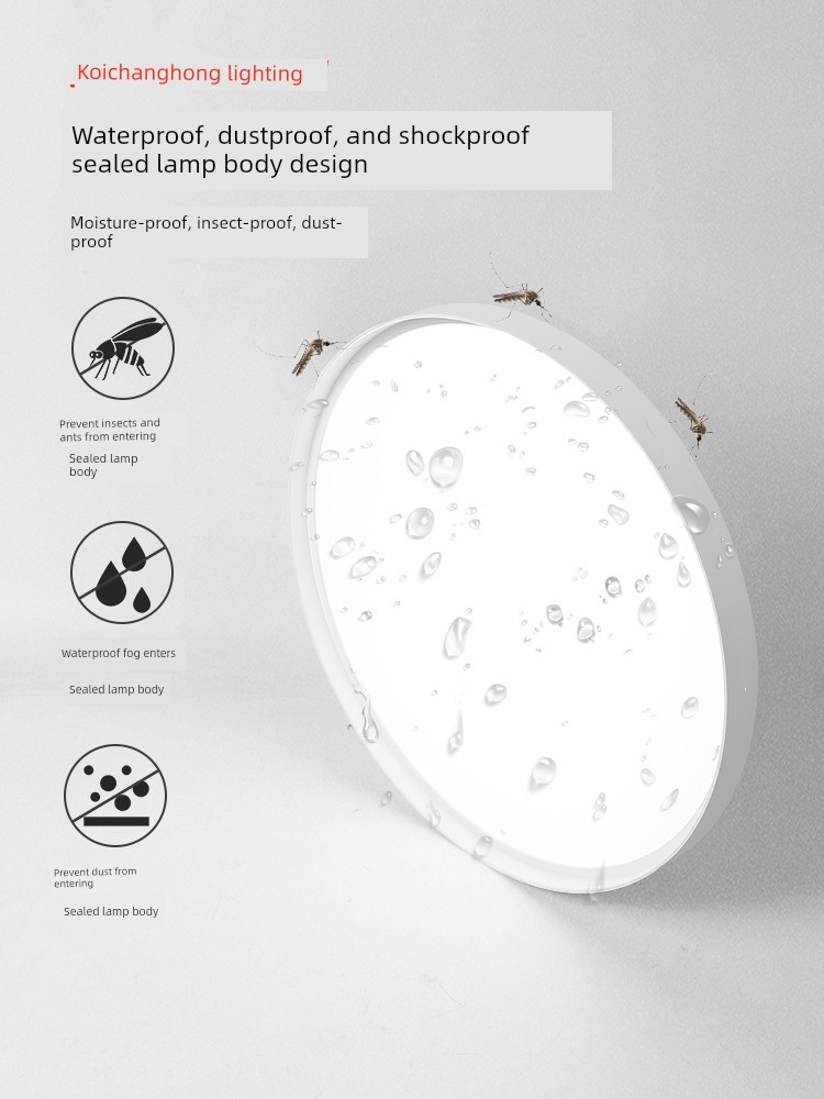 Changhong Lighting Led Ceiling Light, Simple and Thin Design, Three-Proof Lighting Fixture, Bedroom Light, Entryway Light, Hallway Light, Kitchen Light, Balcony Light
