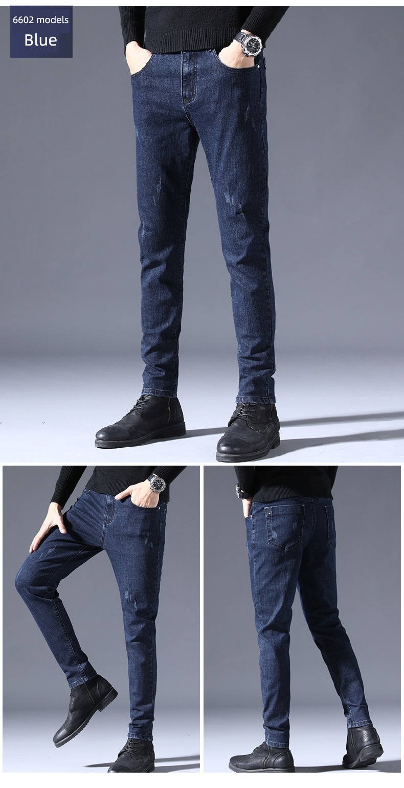 Romon Straight cylinder Self-cultivation autumn Korean version trend Jeans