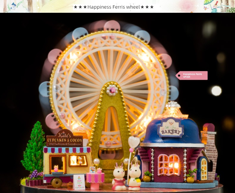 three-dimensional Jigsaw puzzle City of sky wooden  manual DIY