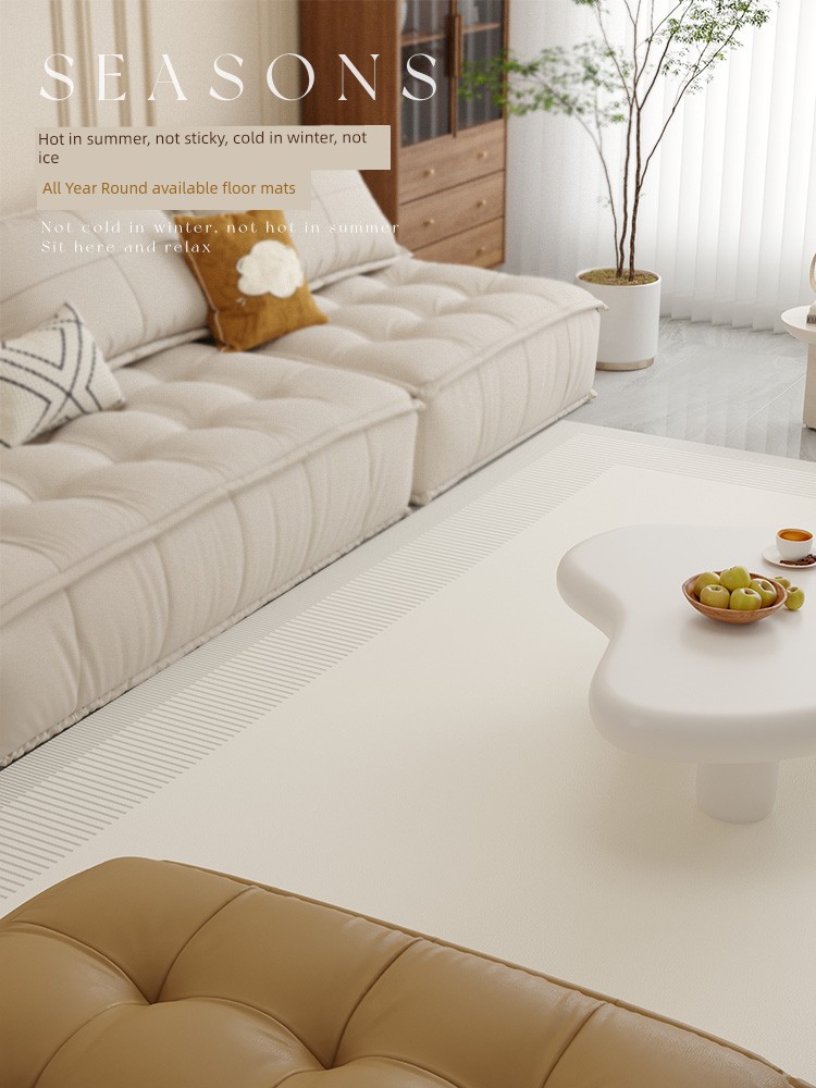 簡約客廳地墊皮革防水可擦免洗素雅風格茶几地毯沙發地毯