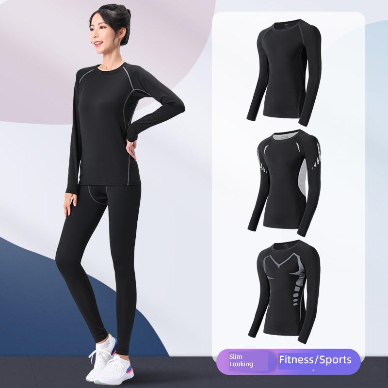 female winter Big size quick-drying Yoga Pants Long sleeve Fitness clothes