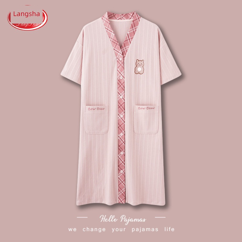 Ronsa ma'am lovely Medium and long term summer Cotton Nightdress