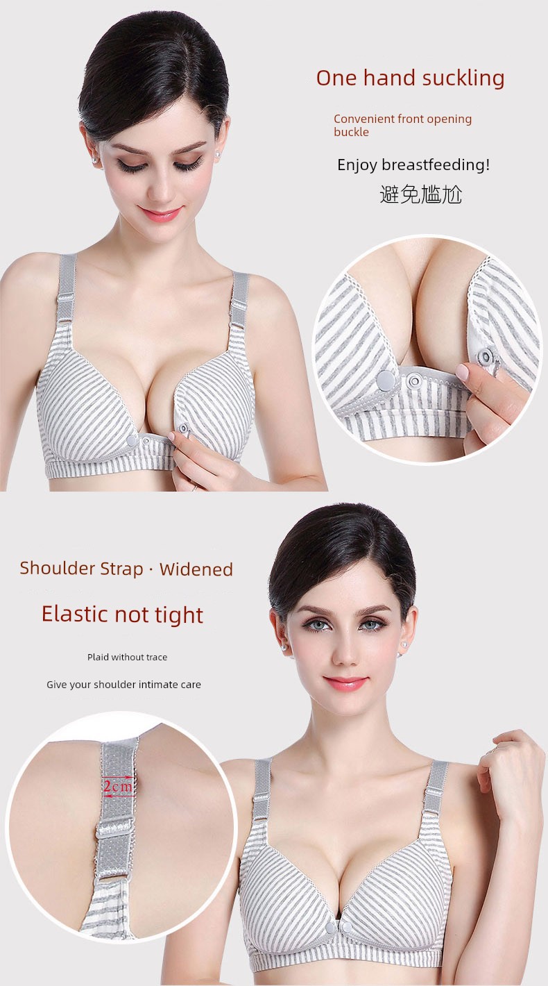 Breastfeeding Intimates Pregnant Women Push up Bras Push-up Postpartum Feeding Pure Cotton Exclusive for Pregnancy Bra Autumn and Winter Thin — 8