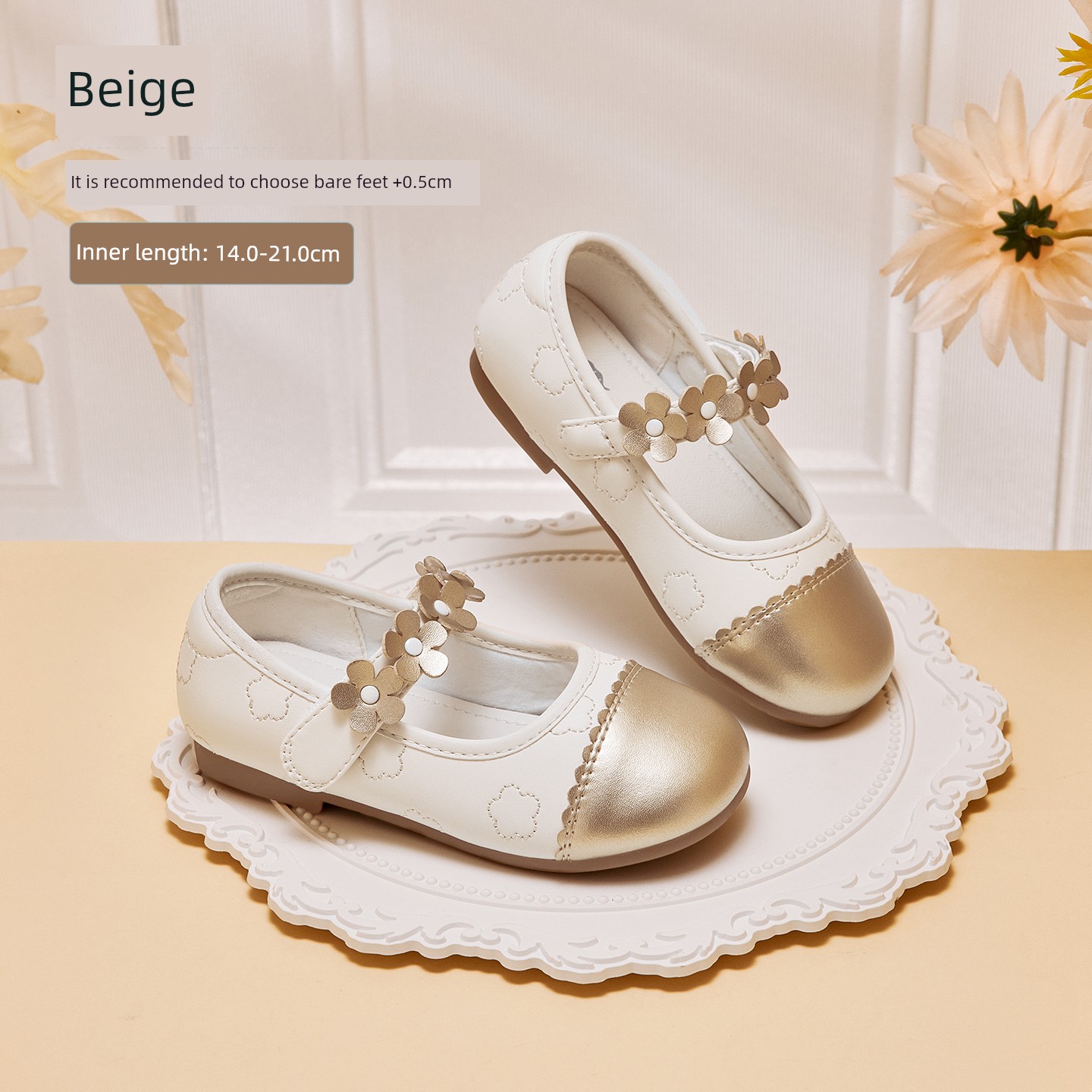 David Bella Kidsren's Leather Shoes, Girls' Sandals, 2026 Autum New Style, Small Fragrant Style Princess Shoes, Big Kidsren's Baby Shoes — 1