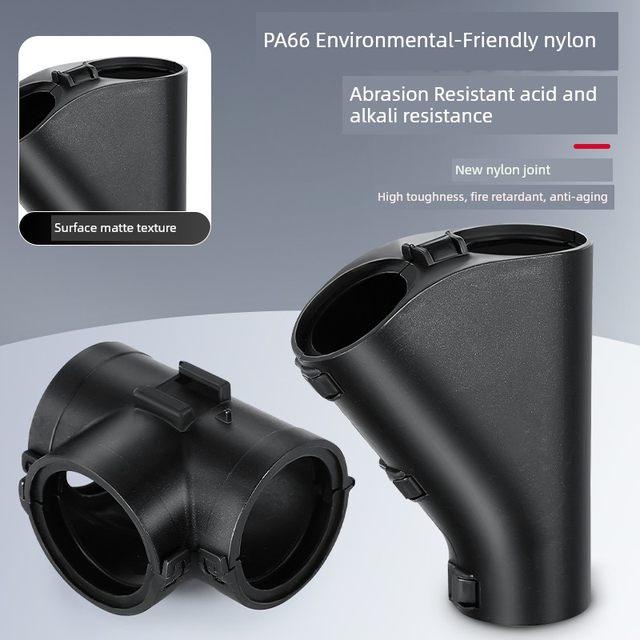 Nylon corrugated pipe joint tee fixed plastic hose accessories PA open type wire threading tube lock head diameter snap buckle