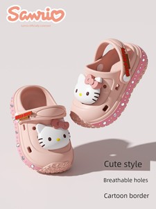 2026 New Sanrio Collaboration Children's Clogs Outdoor Non-Slip Cartoon Hello Kitty Breathable Closed-Toe Sandals